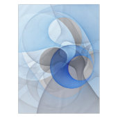 Nappe Graphique d'art fractal gris bleu Abstrait moderne (Devant)