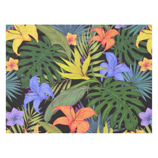 Nappe Graphique de fleur d'Aloha de Hawaii tropical (Devant (Horizontal))