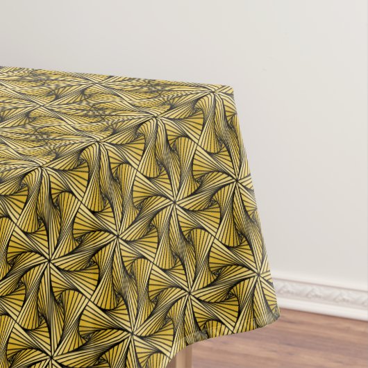 Nappe Graphique géométrique 3D spirale torse jaune (In Situ)