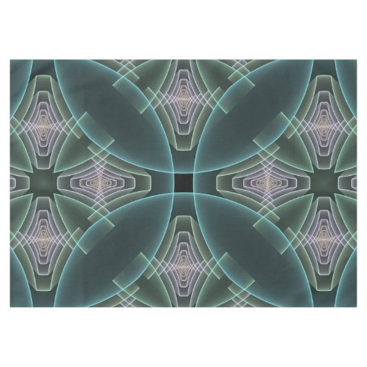 Nappe Graphique géométrique Turquoise moderne (Devant (Horizontal))