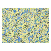 Nappe Graphisme bleu jaune noir pointé Abstraction (Devant (Horizontal))