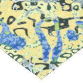 Nappe Graphisme bleu jaune noir pointé Abstraction (Angle)
