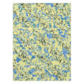 Nappe Graphisme bleu jaune noir pointé Abstraction (Devant)