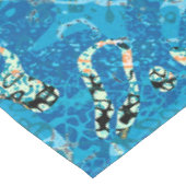 Nappe Graphisme bleu orange noir pointé Abstraction (Angle)