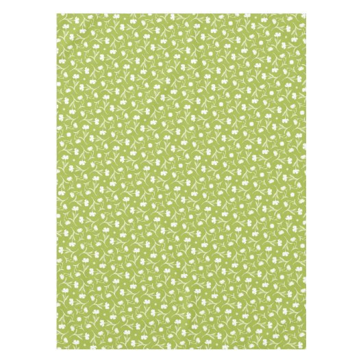 Nappe Gras Blanc Vert Liberté Motif Floral Élégant (Devant)