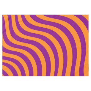 Nappe Gras Orange Purple Zèbre Bande Vibrante Printemps