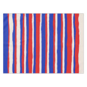 Nappe Gras Serrate Stripe Motif Bleu Bleu Rouge (Devant (Horizontal))