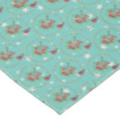 Nappe Gray Star Aqua Red Robin Wreath Noël (Angle)