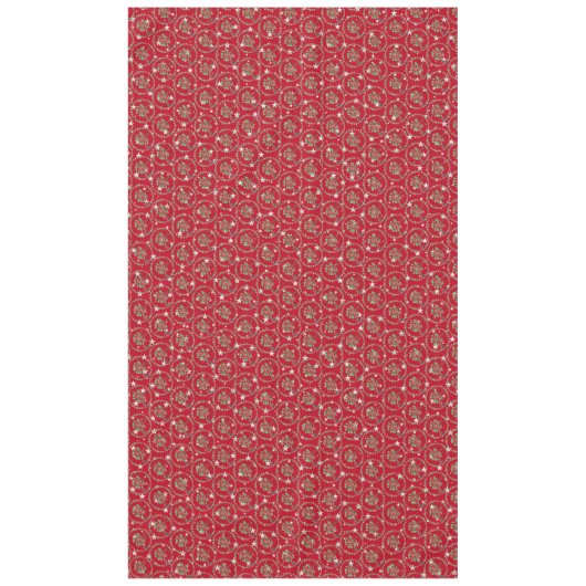 Nappe Gray Star Red Robin Wreath Noël (Devant)