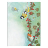 Nappe Great Tit Birds, Red Robin & Hawthorn (Devant)