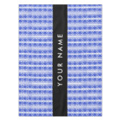 Nappe Grec Fret Arabesque Bleu, Votre Nom, Personnaliser (Devant)
