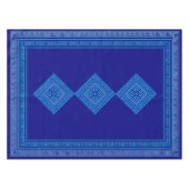 Nappe Grec Mander - Clé grecque - Nuances de bleu (Devant (Horizontal))