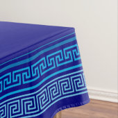 Nappe Grec Mander - Clé grecque - Nuances de bleu (In Situ)