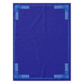 Nappe Grec Mander - Clé grecque - Nuances de bleu (Devant)