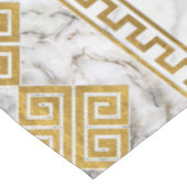 Nappe Grec Meander - Clé grecque Marbre blanc et or (Angle)