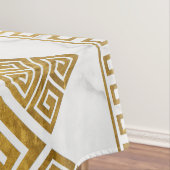 Nappe Grec Meander - Clé grecque Marbre blanc et or (In Situ)