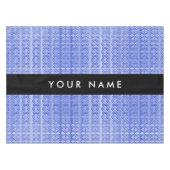 Nappe Grec Meander Key H Blue, Votre Nom, Personnaliser (Devant (Horizontal))
