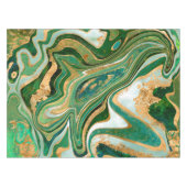 Nappe Green and gold liquid marble abstract (Devant (Horizontal))
