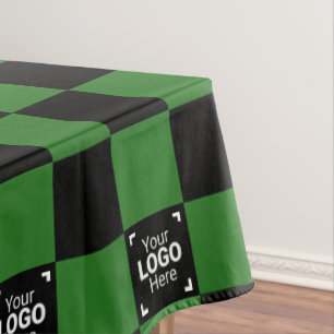 Nappe Green Black Check Business Logo Activité / Fête
