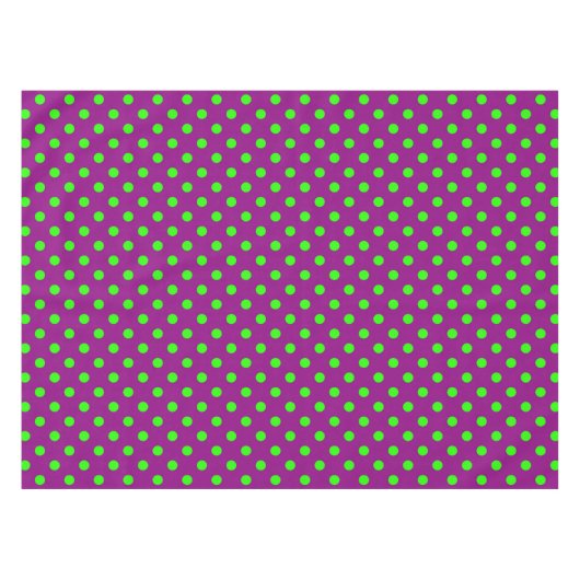 Nappe Green On Purple Pois Design Motif (Devant (Horizontal))