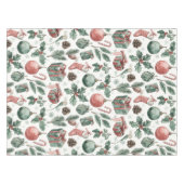 Nappe Green Red Holiday Watercolor Pine Berry Whimsical (Devant (Horizontal))