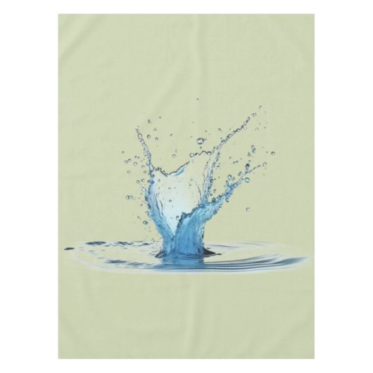 Nappe Green Tablecloth with Water Drop Impact (Devant)
