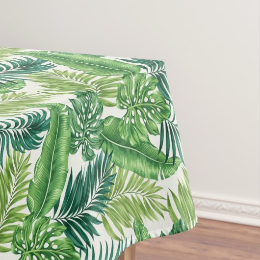 Nappe Green Tropical Palm Banana Monstera Feuille (In Situ)