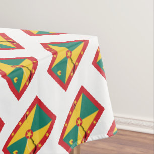 Nappe GRENADA DRAPEAU CARTE Grenadienne patriotique
