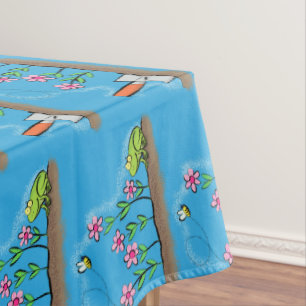 Nappe Grenouille mignonne et abeille dans le jardin dess