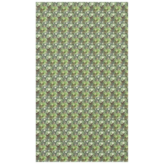 Nappe Grenouilles couture nénuphar verte et blanche (Devant)