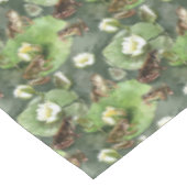 Nappe Grenouilles couture nénuphar verte et blanche (Angle)