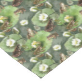 Nappe Grenouilles nénuphars verts et blancs (Angle)