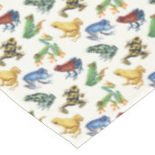 Nappe Grenouilles sur blanc naturel (Angle)