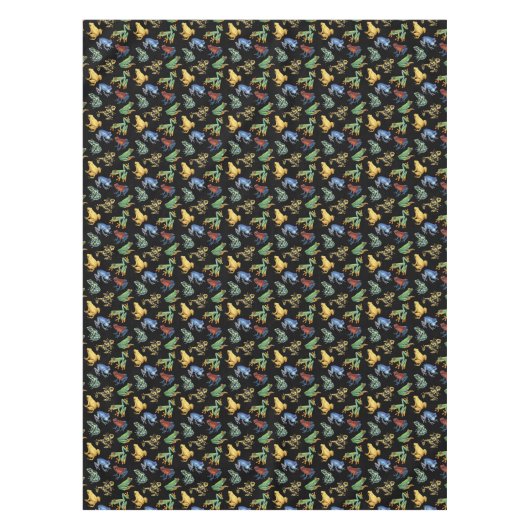 Nappe Grenouilles sur noir (Devant)