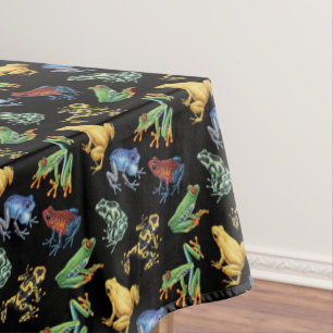 Nappe Grenouilles sur noir