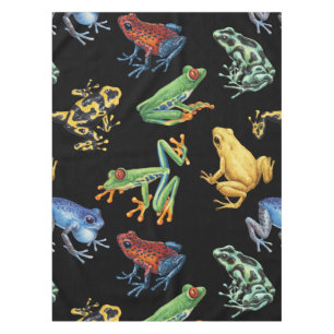 Nappe Grenouilles sur noir