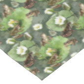 Nappe Grenouilles vert et blanc nénuphars (Angle)