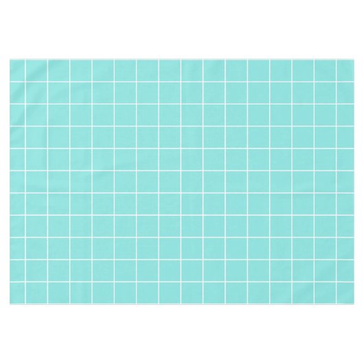 Nappe Grille Turquoise et blanche (Devant (Horizontal))