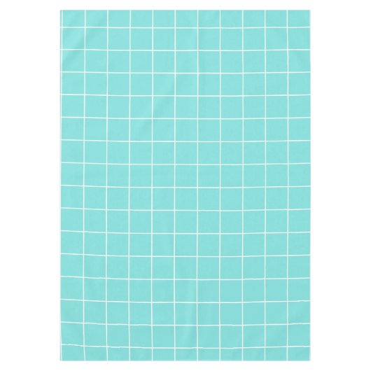 Nappe Grille Turquoise et blanche (Devant)