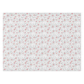 Nappe gris avec des fleurs rouges sur blanc rétro arrièr (Devant (Horizontal))