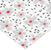 Nappe gris avec des fleurs rouges sur blanc rétro arrièr (Angle)