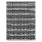 Nappe Gris Blanc Noir Clé grecque Fret Motif Design (Devant)
