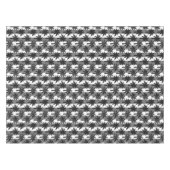 Nappe Gris Blanc Tropical Palmiers Stripes Design (Devant (Horizontal))