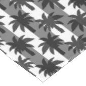 Nappe Gris Blanc Tropical Palmiers Stripes Design (Angle)