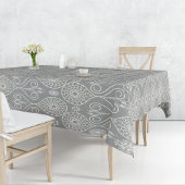 Nappe Gris fibreux de graines de pieuvre textile à motif