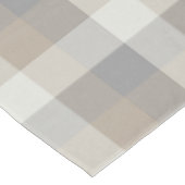 Nappe Gris Ivoire Marron Clair Carreaux Neutres Rustique (Angle)