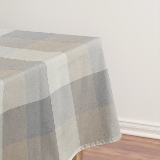 Nappe Gris Ivoire Marron Clair Carreaux Neutres Rustique (In Situ)