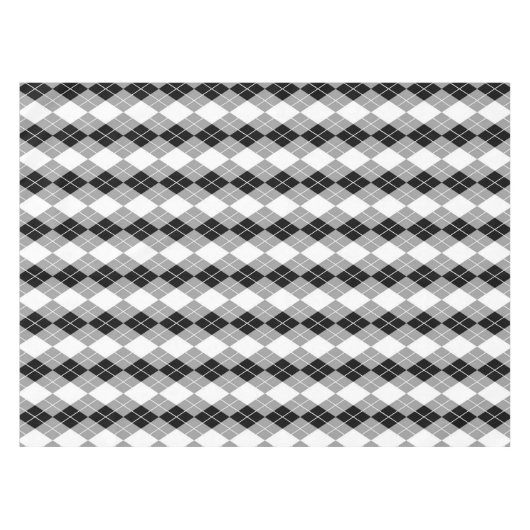 Nappe Gris noir blanc Jacquard Diamant Design (Devant (Horizontal))