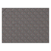 Nappe Gris & Orange Motif Floral Subtil Cute Boho Chic (Devant (Horizontal))