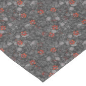 Nappe Gris & Orange Motif Floral Subtil Cute Boho Chic (Angle)